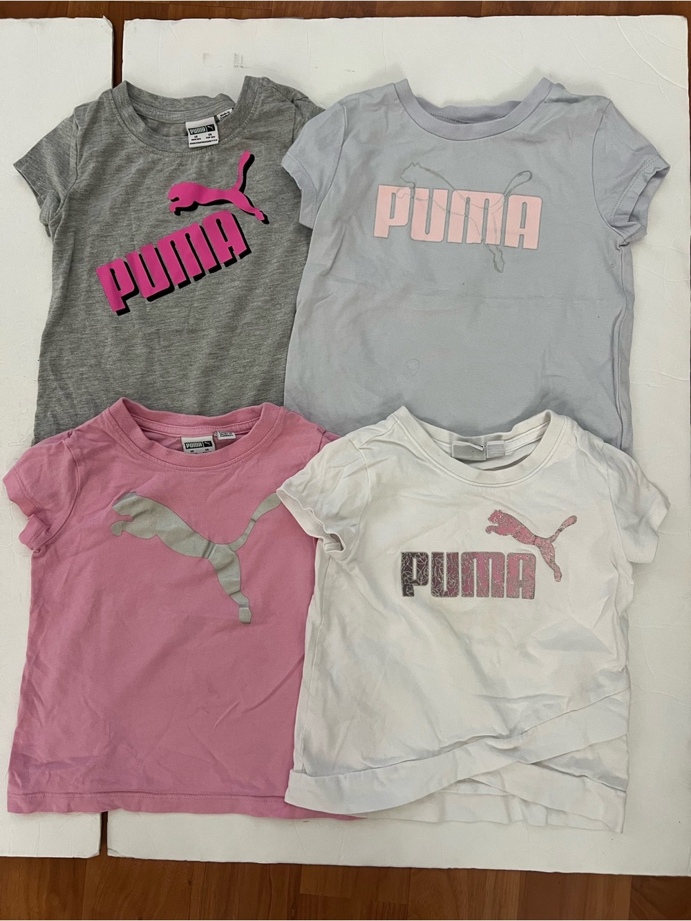 Puma 3/4T Toddler Girl Short Sleeve T-shirt Tee Bundle of 4
